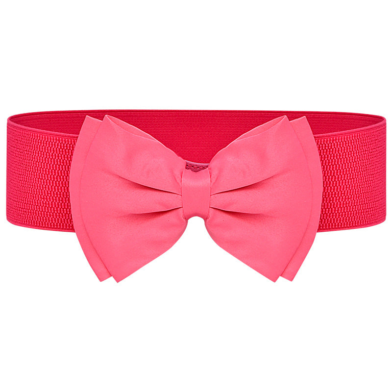 Chiffon bow elastic belt