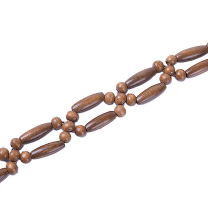 Beaded decorative woven waist chain