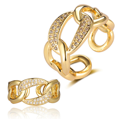 Pearl Flower Love Lock Bow Ring