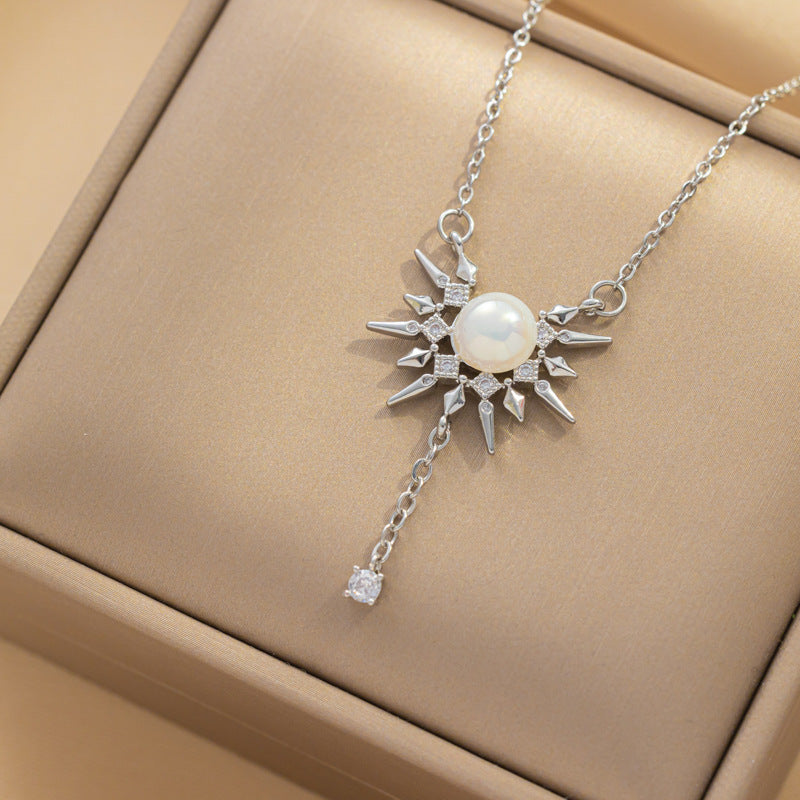 Vintage Pearl Drop Pendant Necklace, Elegant and Simple