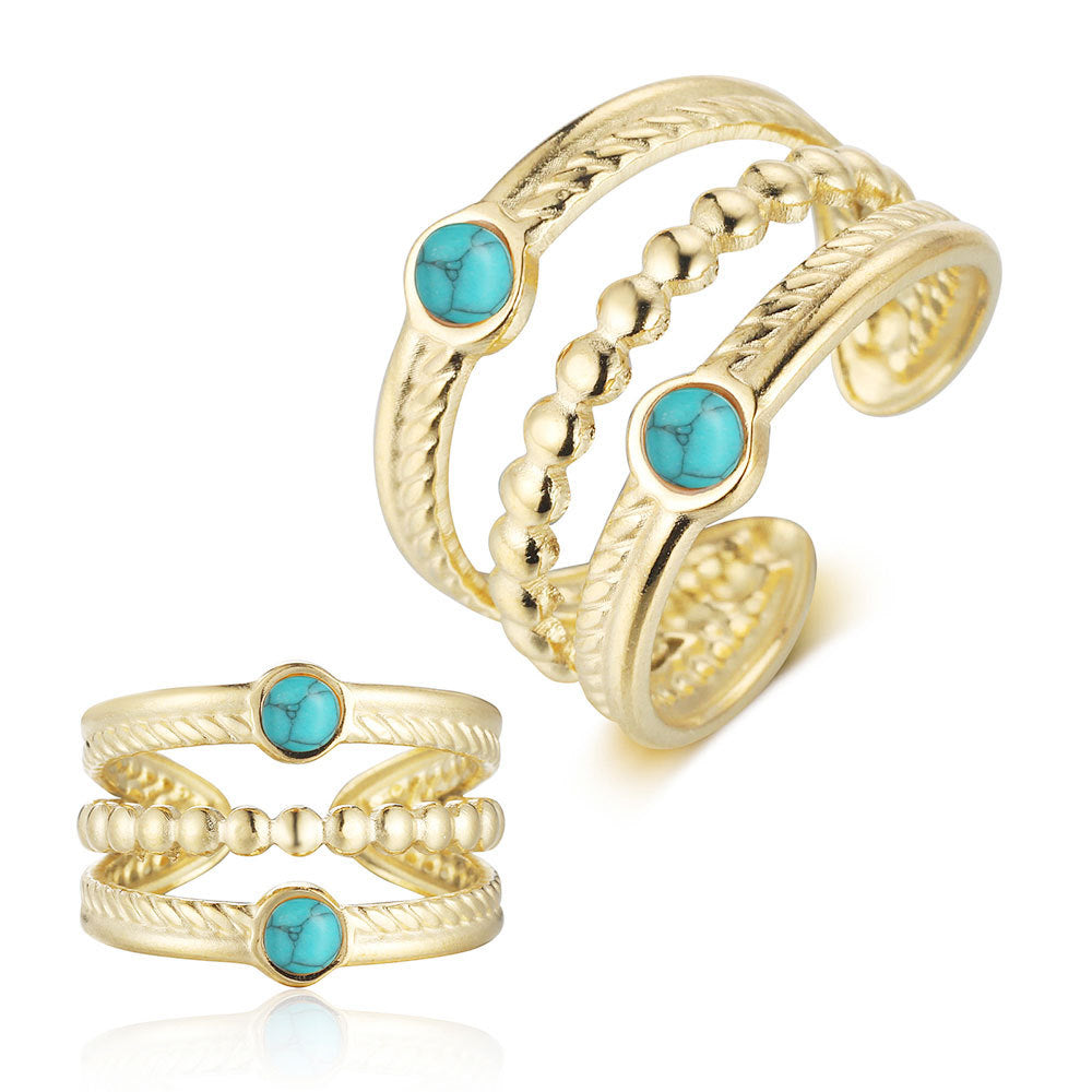 Dripping star love peach heart titanium steel ring