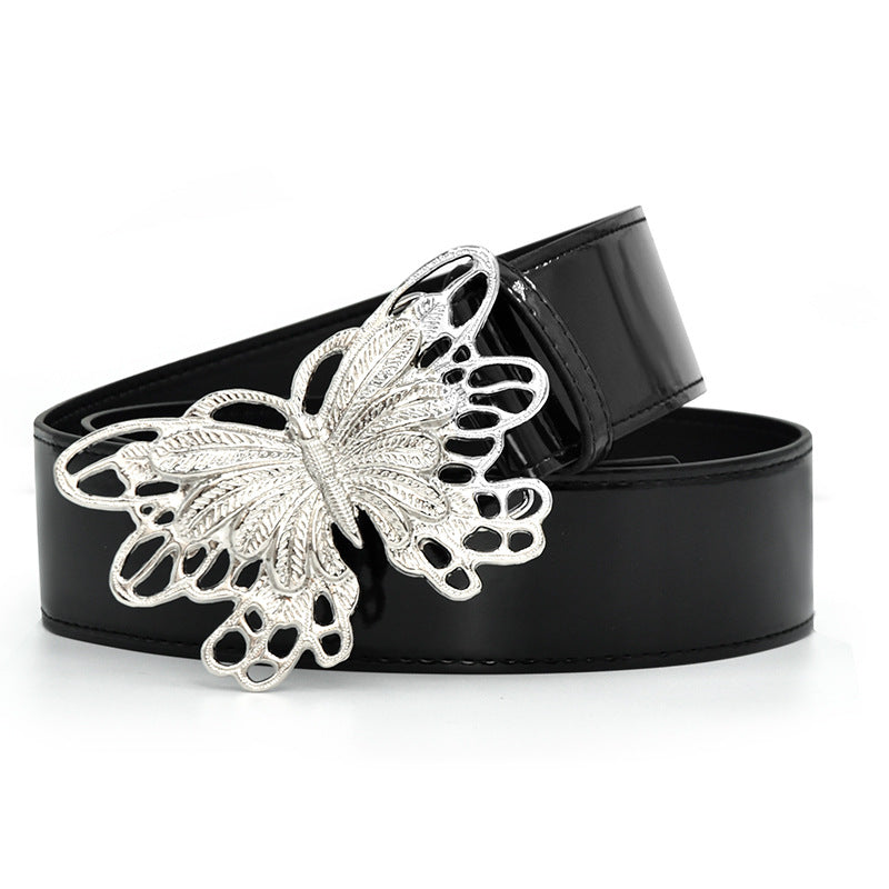 Rhinestone Butterfly Snap Belt
