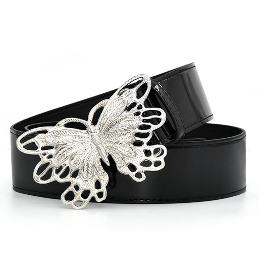 Rhinestone Butterfly Snap Belt