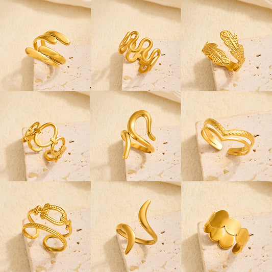 Stainless steel love open ring