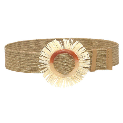 Casual woven belt belt waist seal