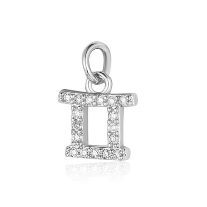 Twelve constellations copper zircon pendant