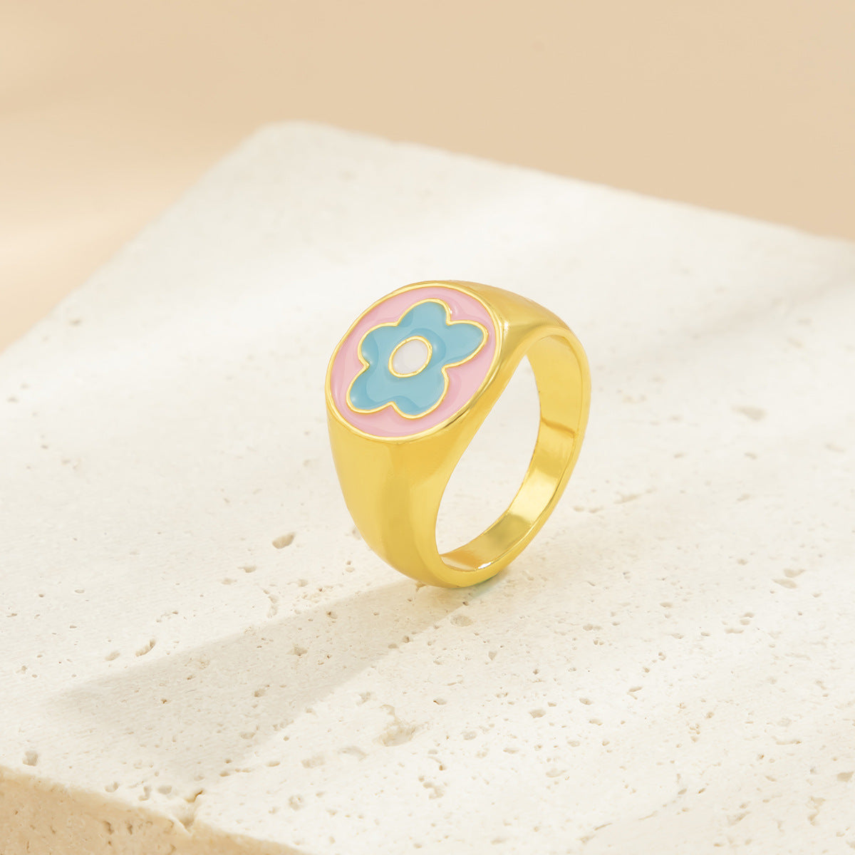 Star Moon Leaf Rhinestone Ring
