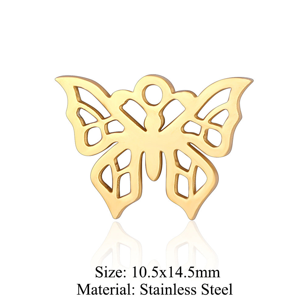 5 pcs/titanium steel pendant swan elephant gecko dolphin