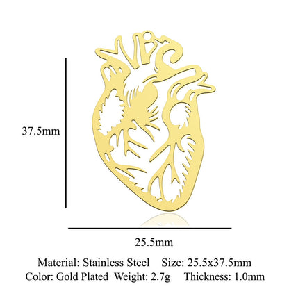 5 pcs/bag Ocean Wave Fish Scale Titanium Steel Pendant