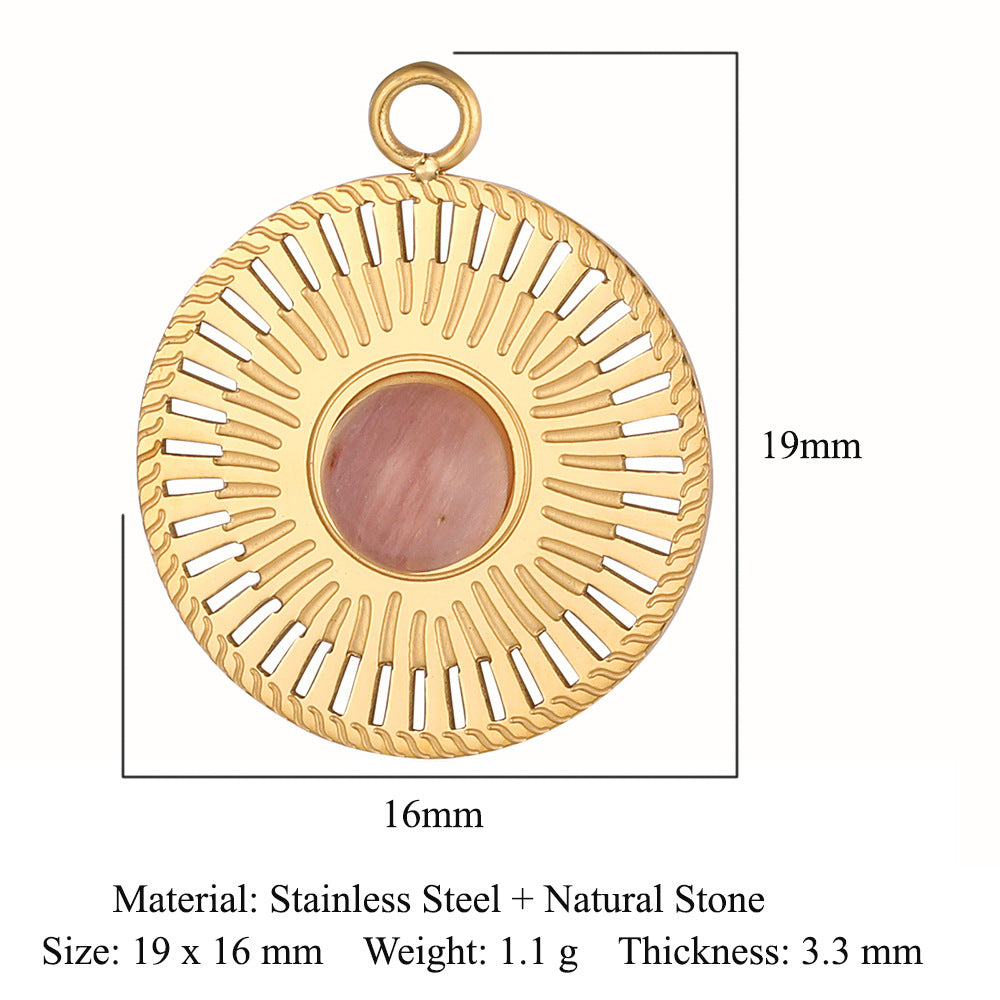 Accessories African jade stainless steel pendant