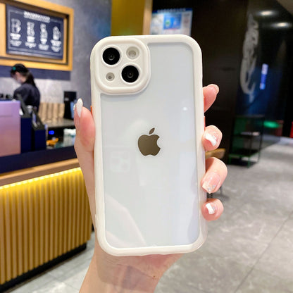 Apple 15/XR Acrylic Cream Contrast Button iPhone 7G/11 Full Cover