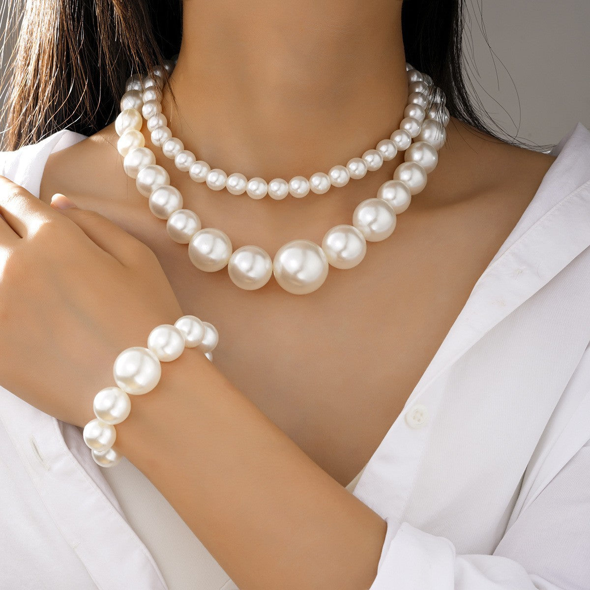 Pearl Heart Jewelry Set