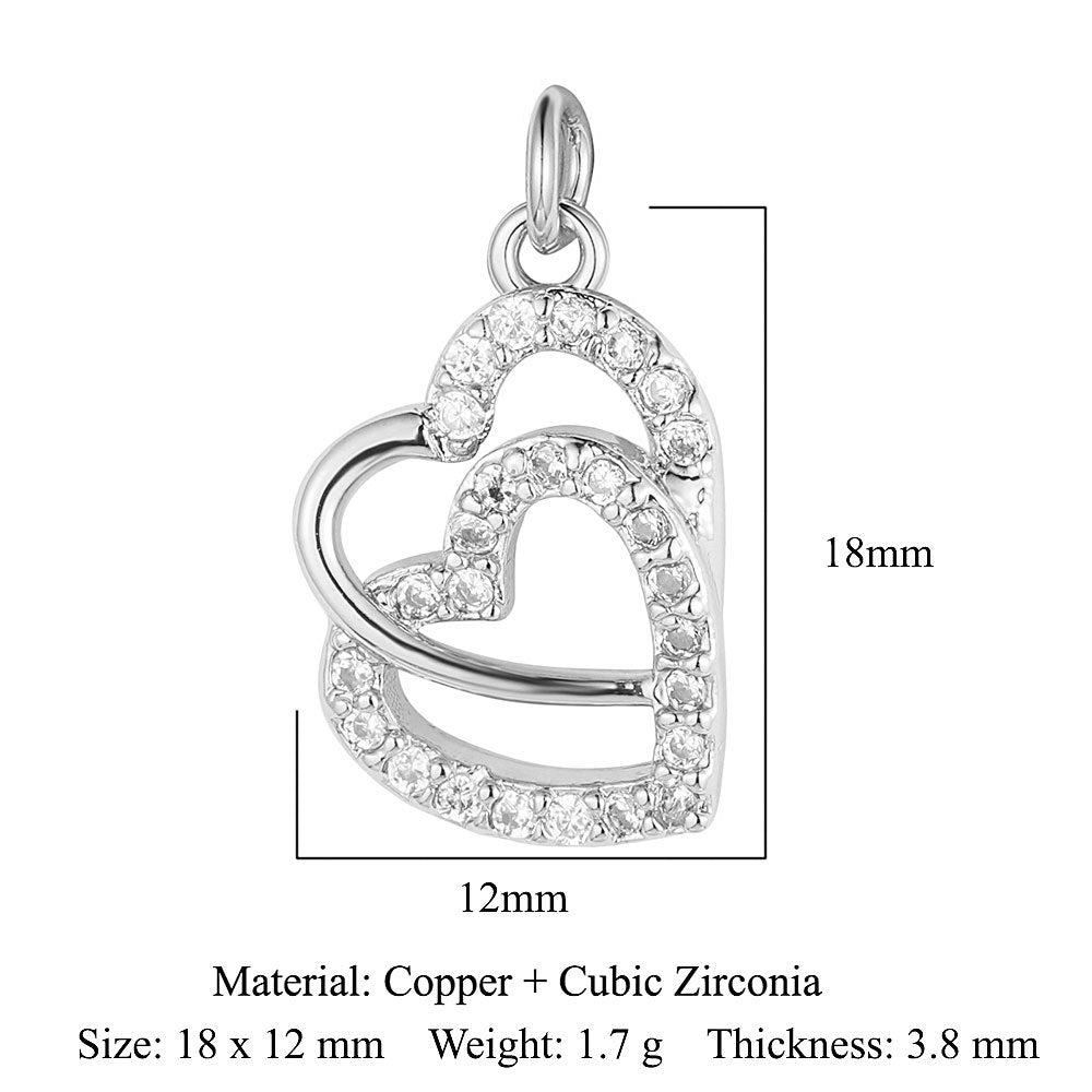 Colgante de cobre y circonita con forma de estrella y sol 