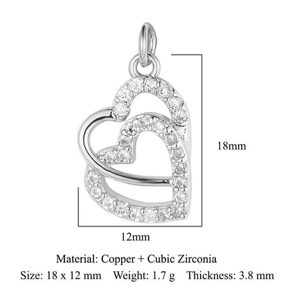 Colgante de cobre y circonita con forma de estrella y sol 