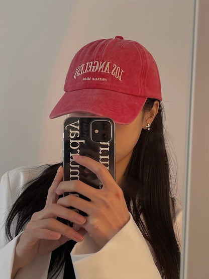 Gorra de béisbol gris retro 