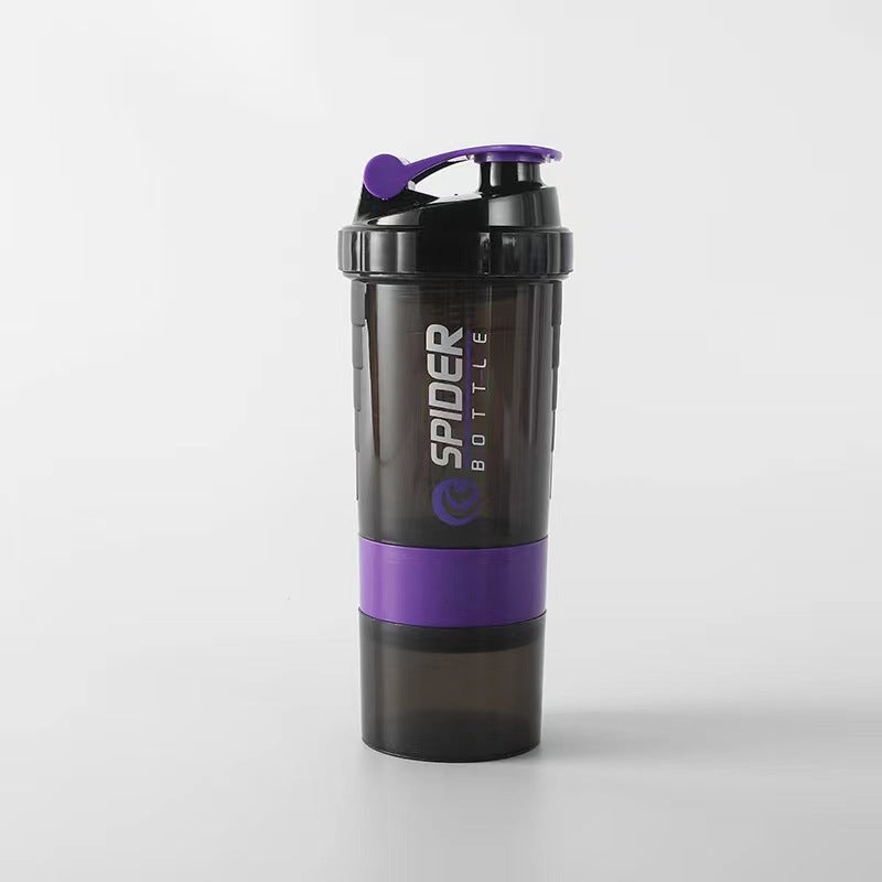 Three-layer compact protein powder shaking cup