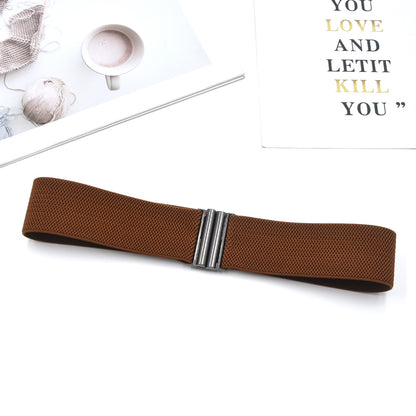 Red elastic waist seal wide belt