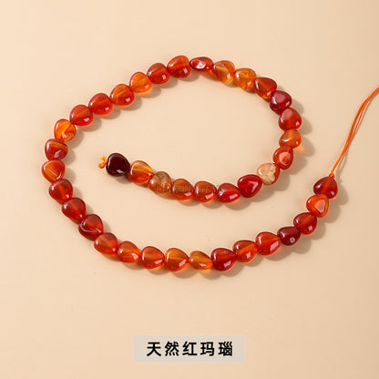 10 * 4Mm peach heart loose beads
