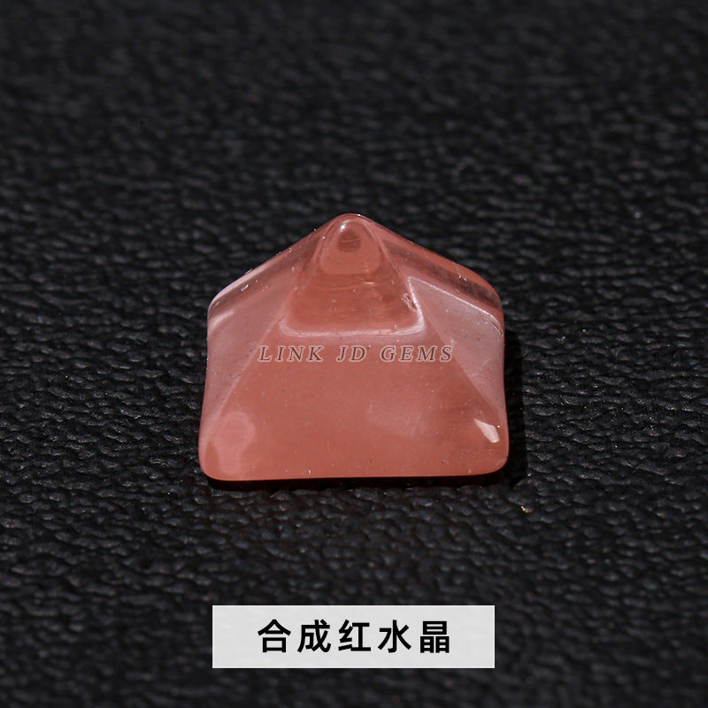 Crystal pyramid ring surface agate jade ring surface