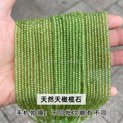 2 * 3Mm natural olivine cut abacus beads