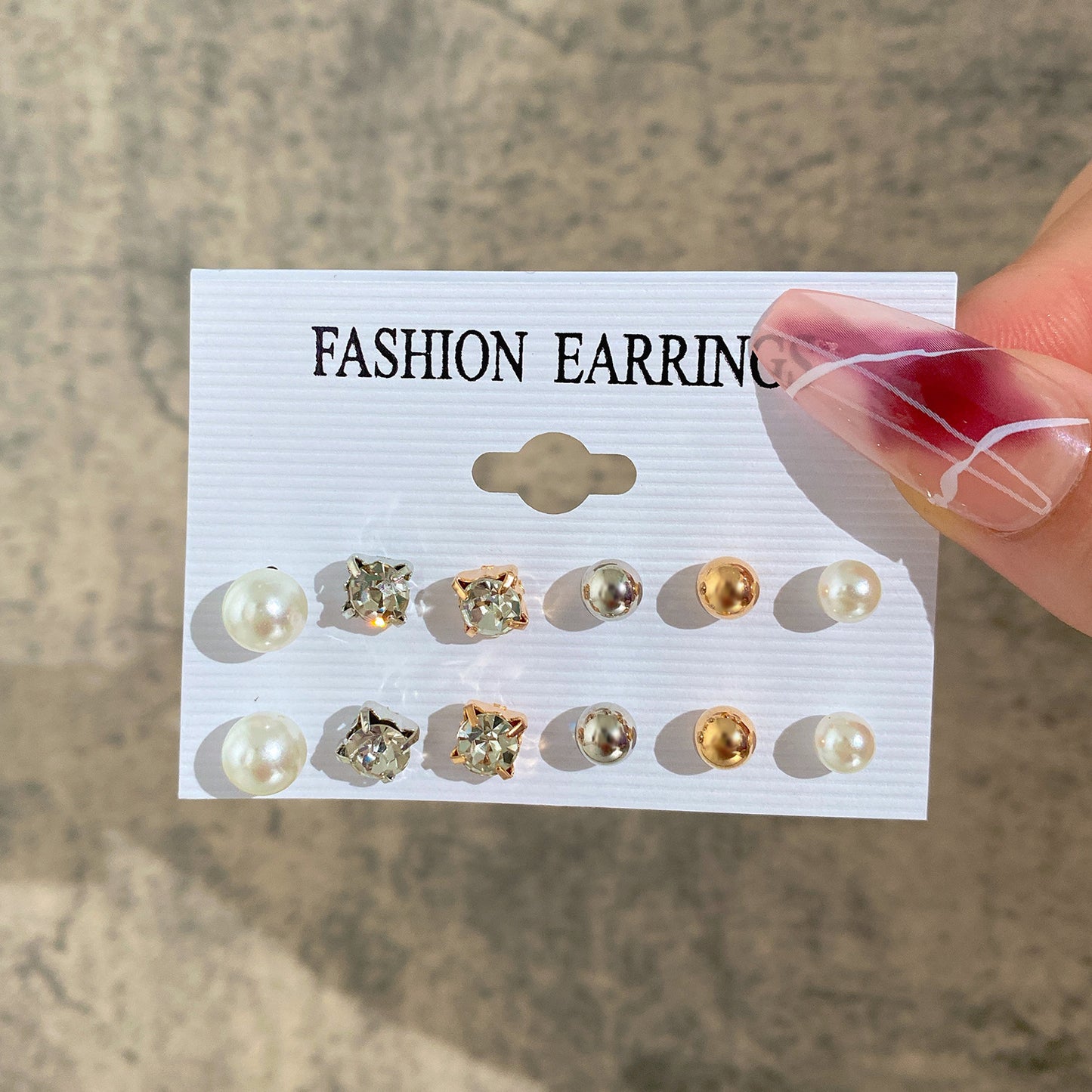 6-Piece Love & Pearl Earring Set