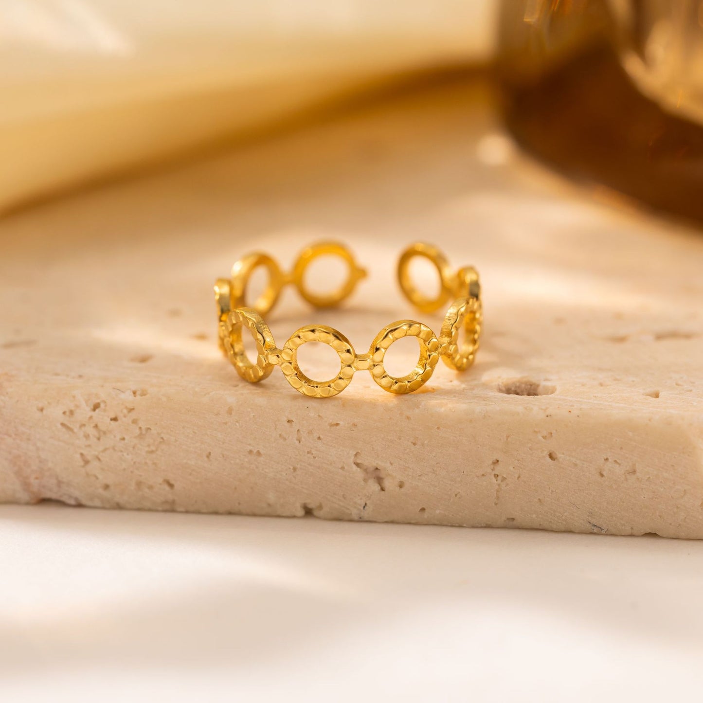 18K Gold Hollow Titanium Steel Ring