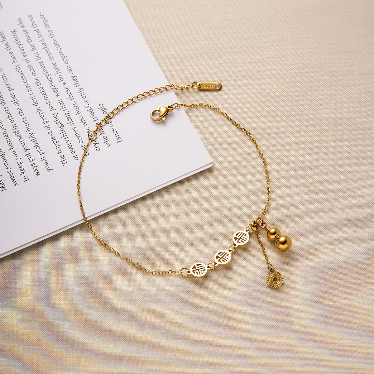 Titanium Steel Gourd Anklet