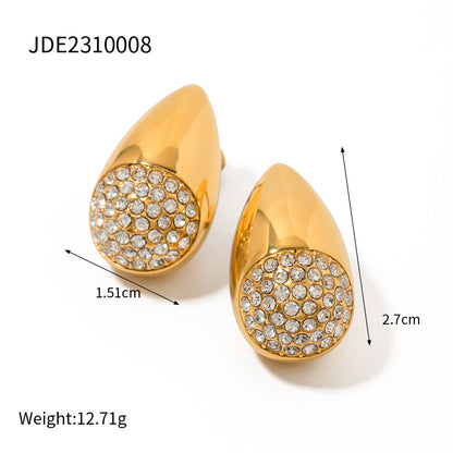 European and American rhinestone earrings