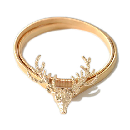 Double ring buckle elastic waist chain