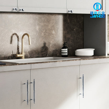 Simple bright silver brass handle