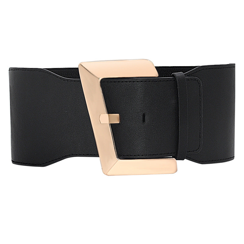 Extra wide elastic women's belt