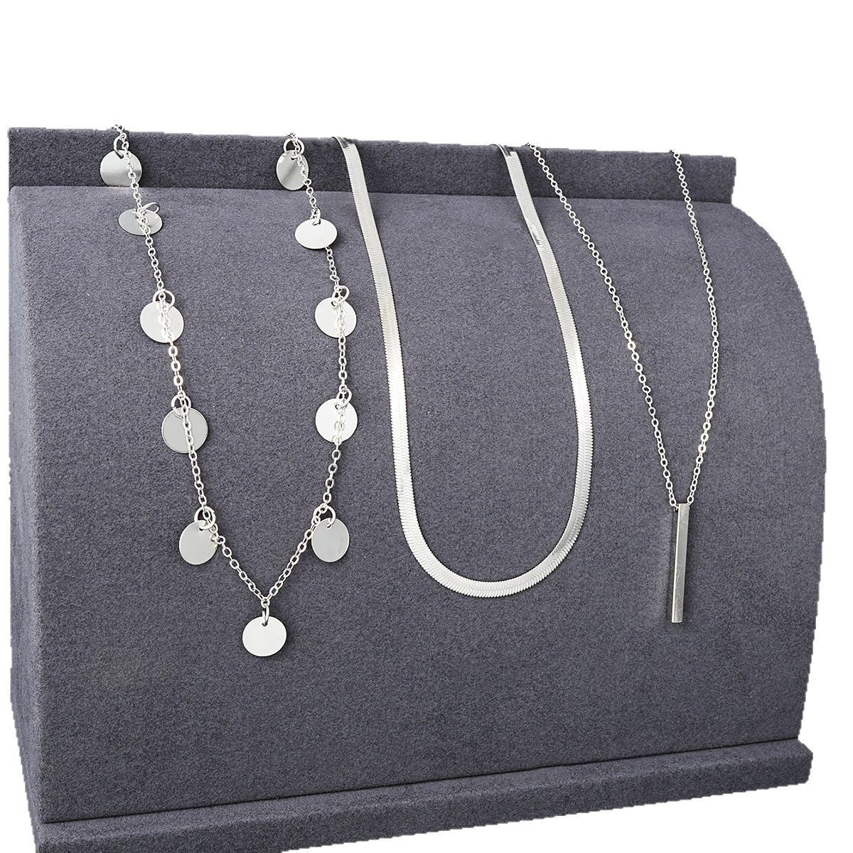 Disc Tassel Necklace Set