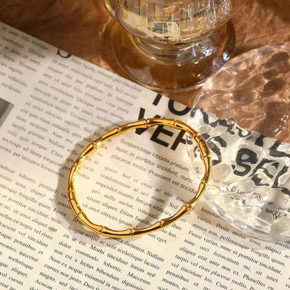 Bamboo titanium steel bracelet