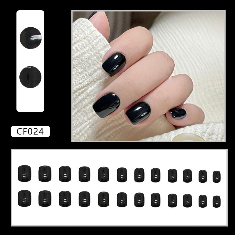 Glossy Solid Color Square Nails
