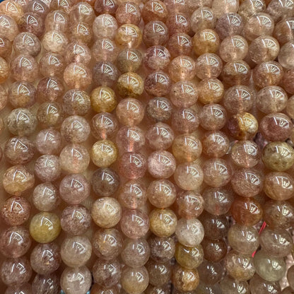 6-10mm natural strawberry round beads loose beads