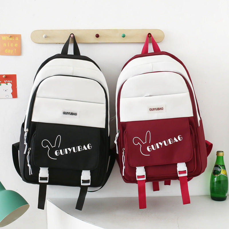 4-piece Korean style backpack for students