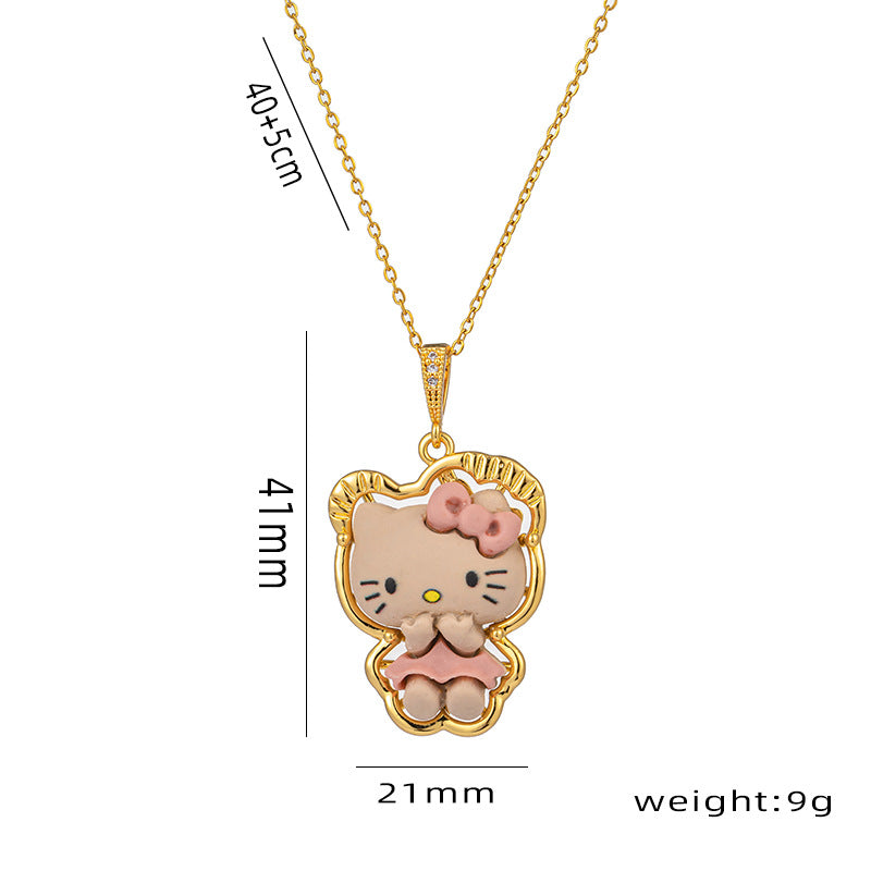 Pingentes de animais fofos de desenho animado: urso, coala, aço titânio 