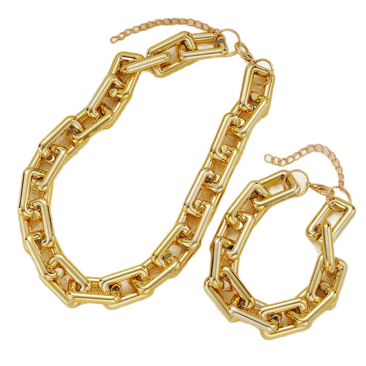 Geometric Thick Chain Jewelry Set