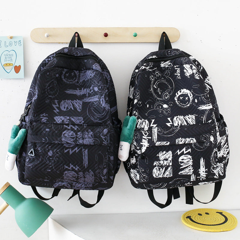 Graffiti comic schoolbag, fashionable backpack
