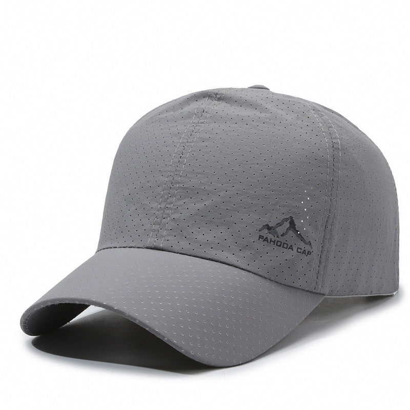 Gorra de béisbol con protección solar de malla transpirable y de secado rápido 