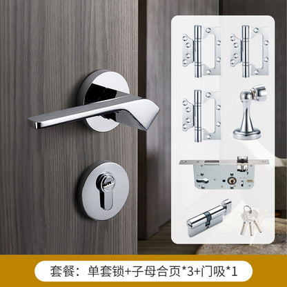 Brass gold interior door lock handle