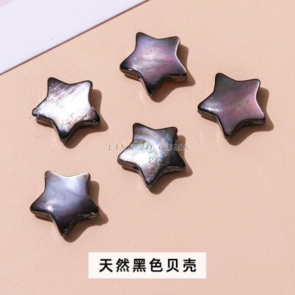 8Mm natural shell pentagram loose beads