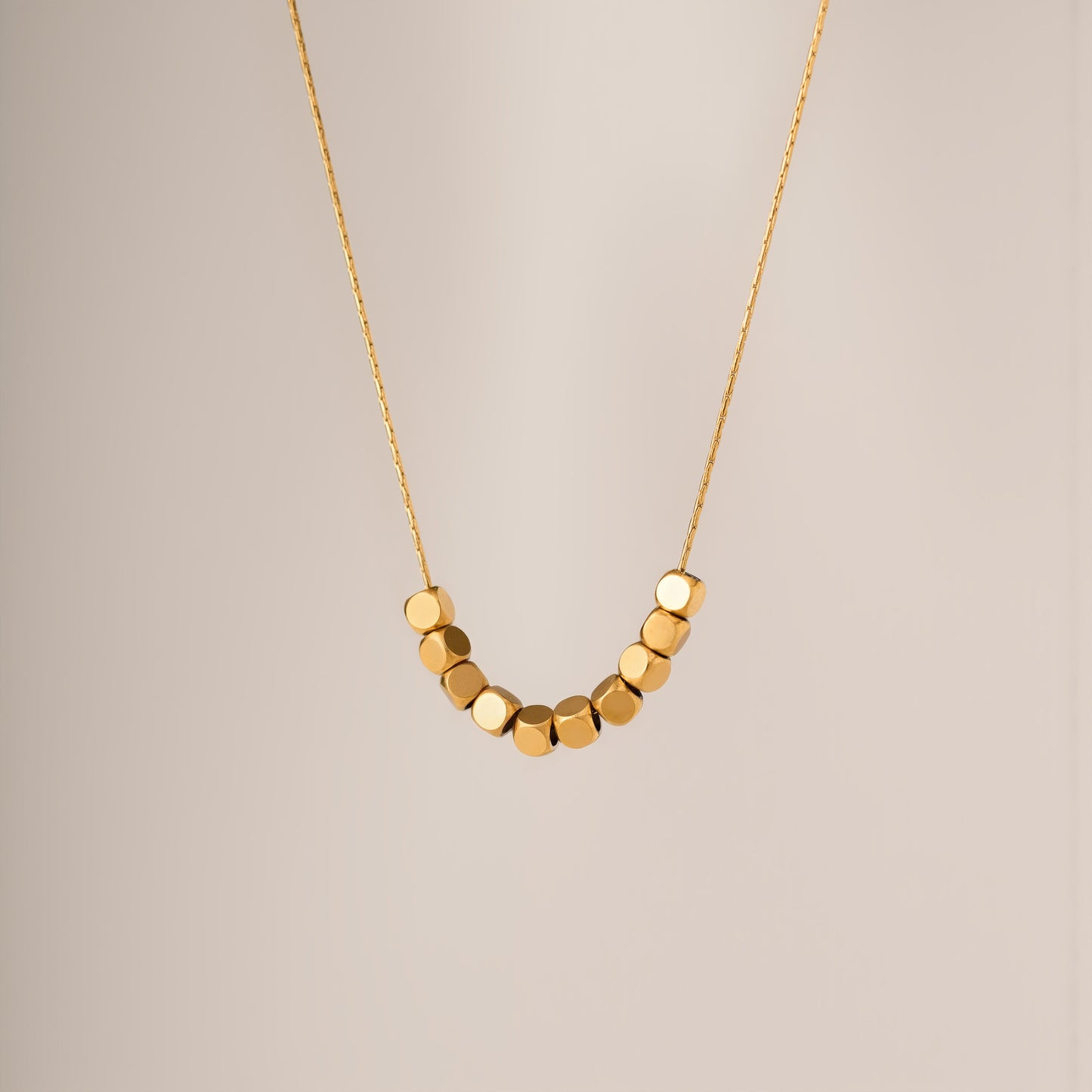 Titanium Steel Sugar Cube Necklace