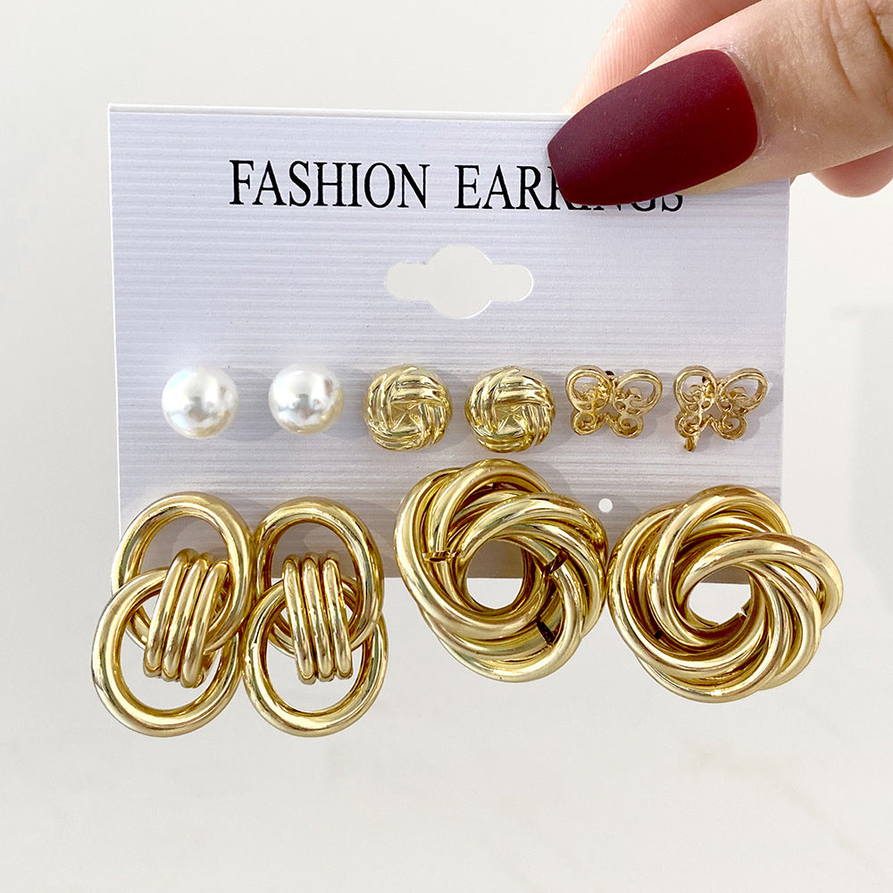 Rhinestone Large Circle Earrings