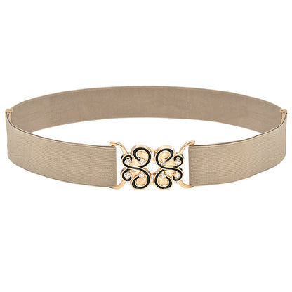 Elastic wide belt female minimalist
