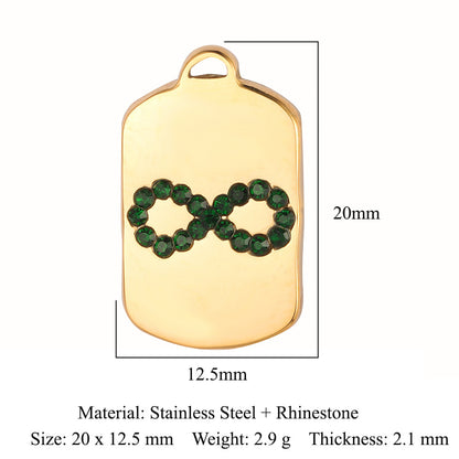 Stainless steel drip point diamond necklace pendant