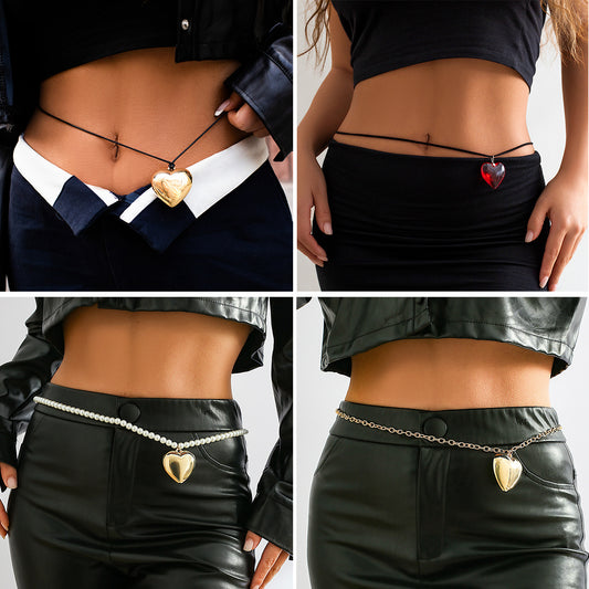 Wax thread pull flannel waist chain