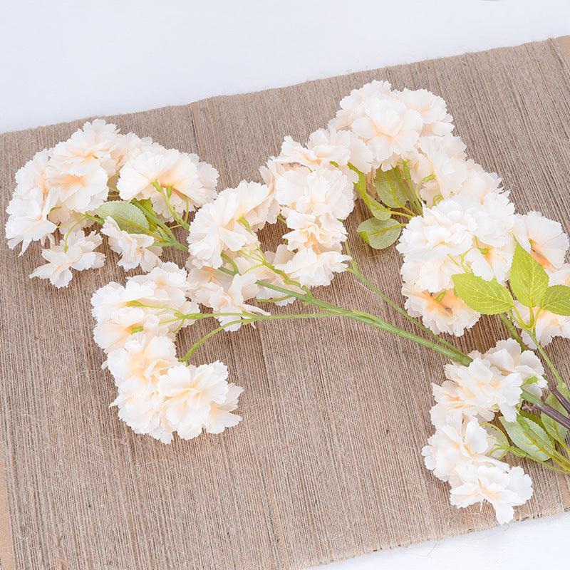 Encrypted 4-pronged 3-pronged cherry blossom tree artificial flowers