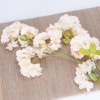 Encrypted 4-pronged 3-pronged cherry blossom tree artificial flowers