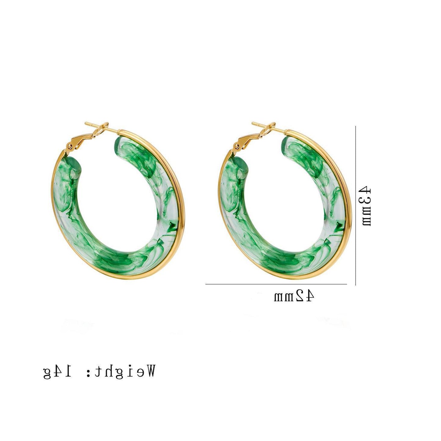 Acrylic resin earrings